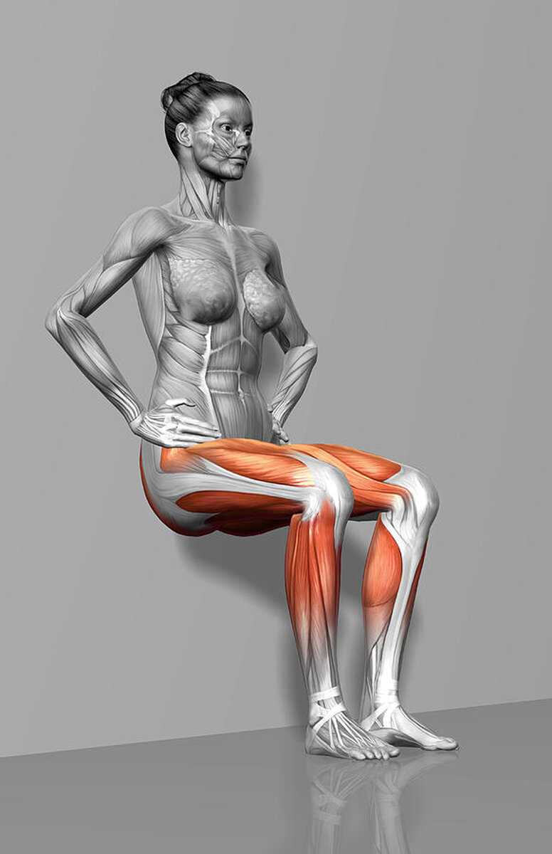 «стульчик у стены» – упражнение для похудения, укрепления мышц ног и