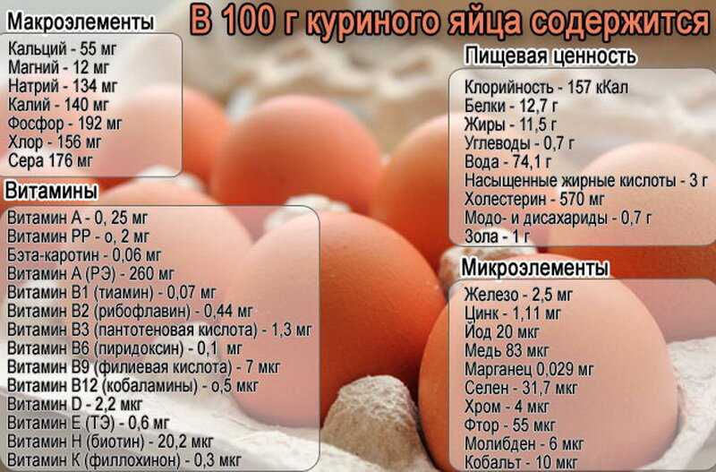Сколько калорий в вареном яйце 1 шт без желтка