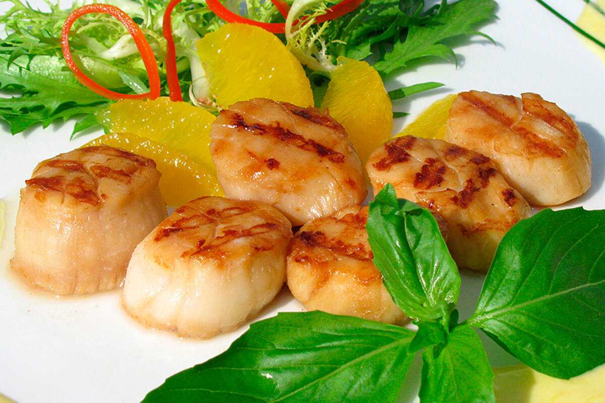 Рецепт салат гребешки. калорийность, химический состав и пищевая ценность.