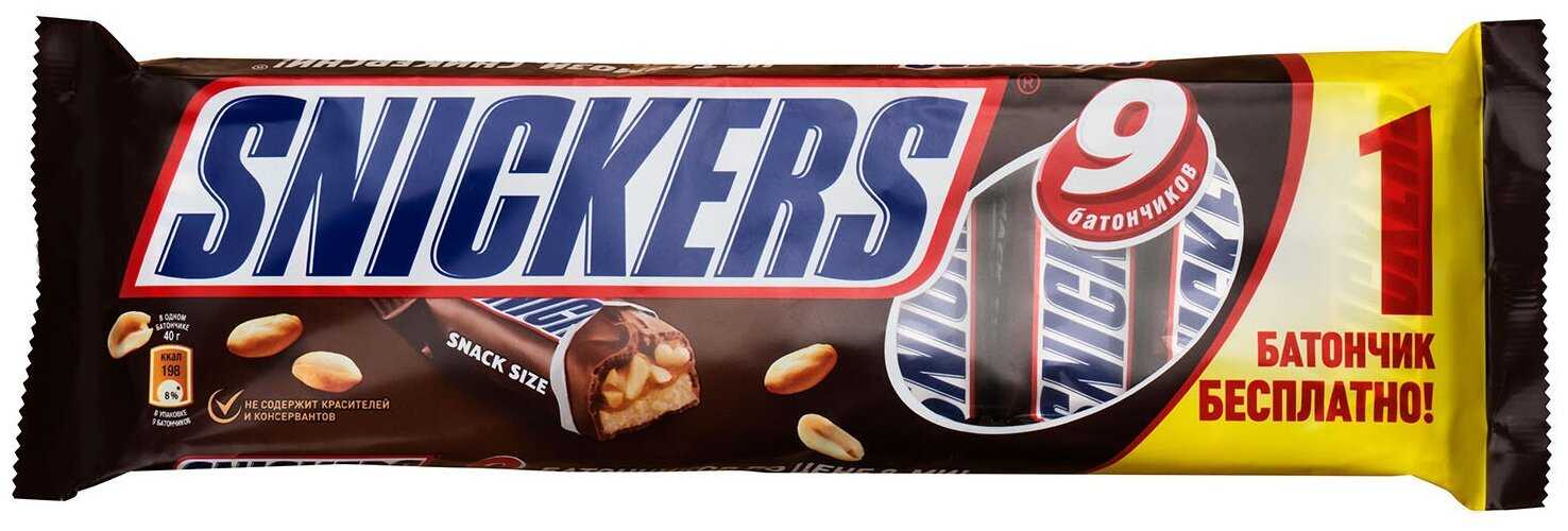 Шоколадный батончик snickers — химический состав, пищевая ценность, бжу