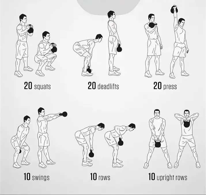Гиря: 30 упражнений + готовый план занятий (фото)