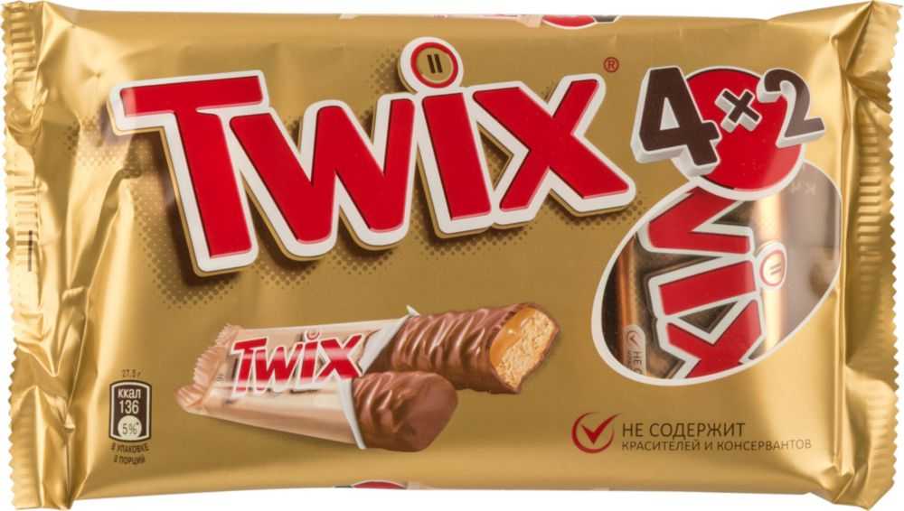 Шоколадный батончик twix — химический состав, пищевая ценность
