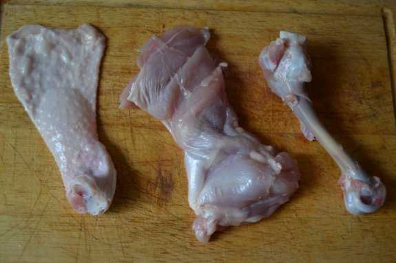 Что делают кости куриные. Куриная голень без мяса.