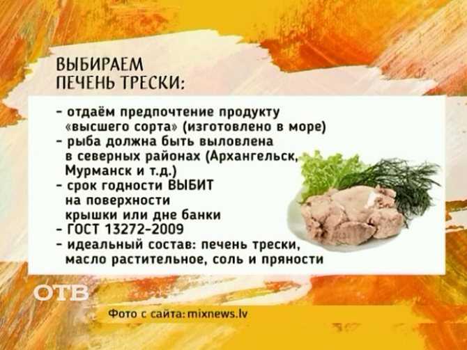 Треска — химический состав, пищевая ценность