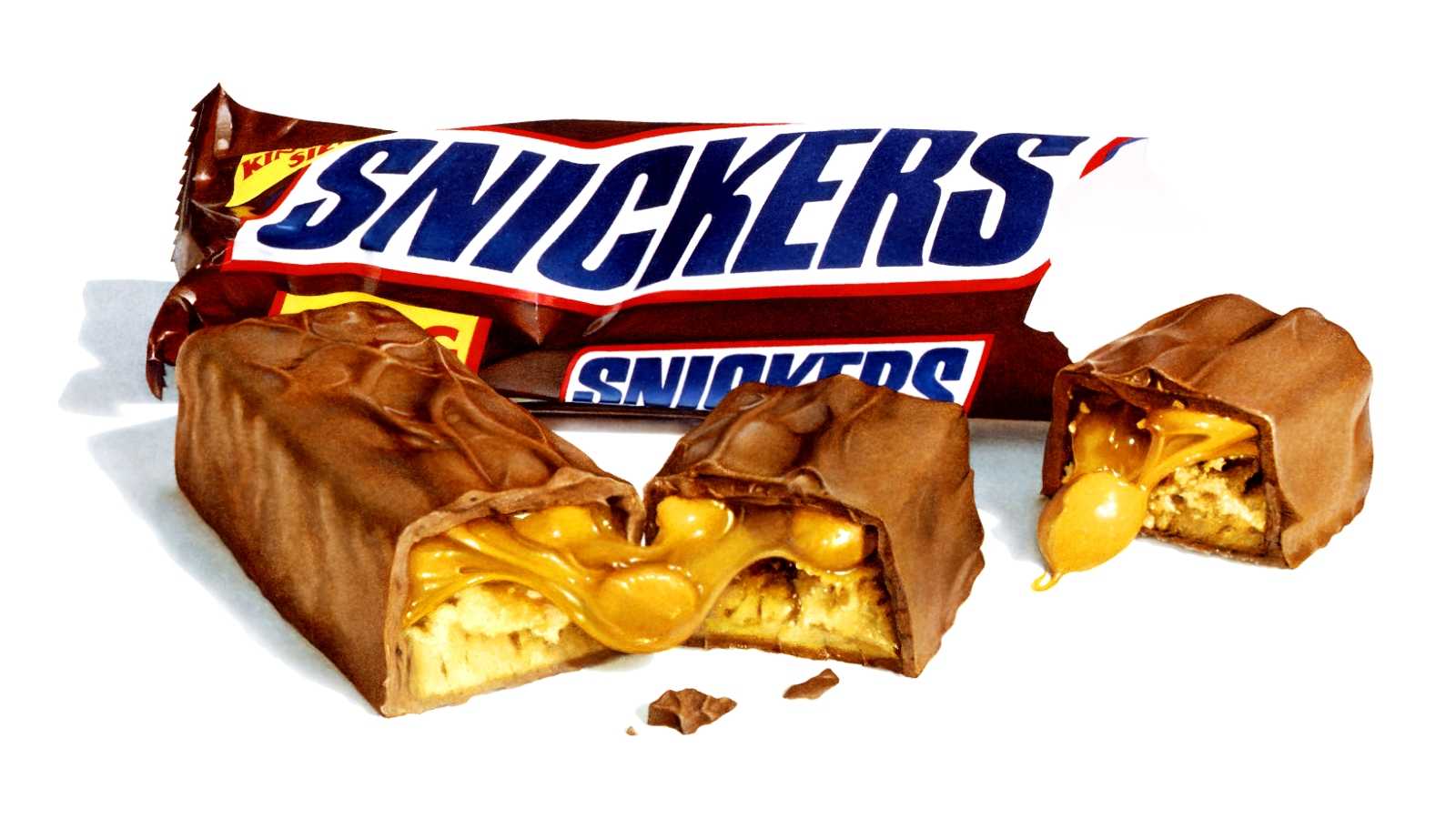 Сникерс - сколько калорий и какой состав шоколадного батончика
