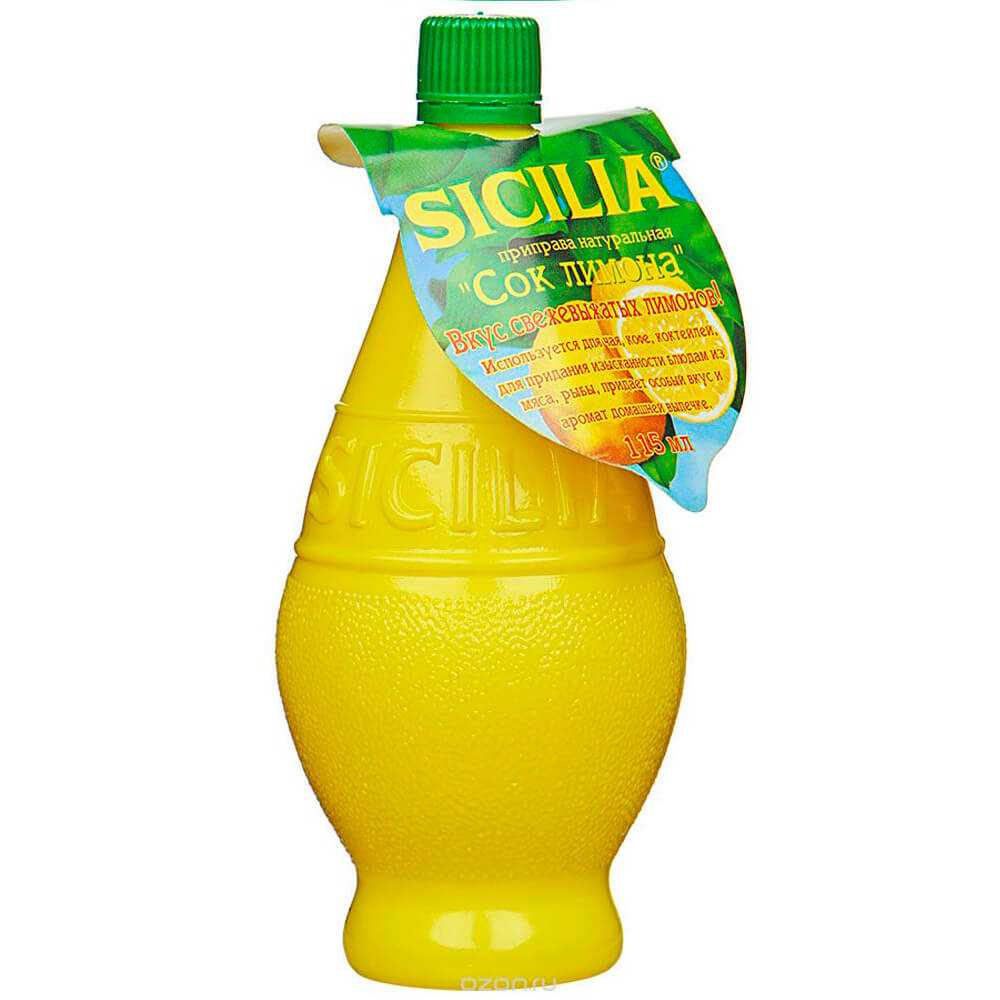 Калорийность лимонный сок (100 г, 1 г...)