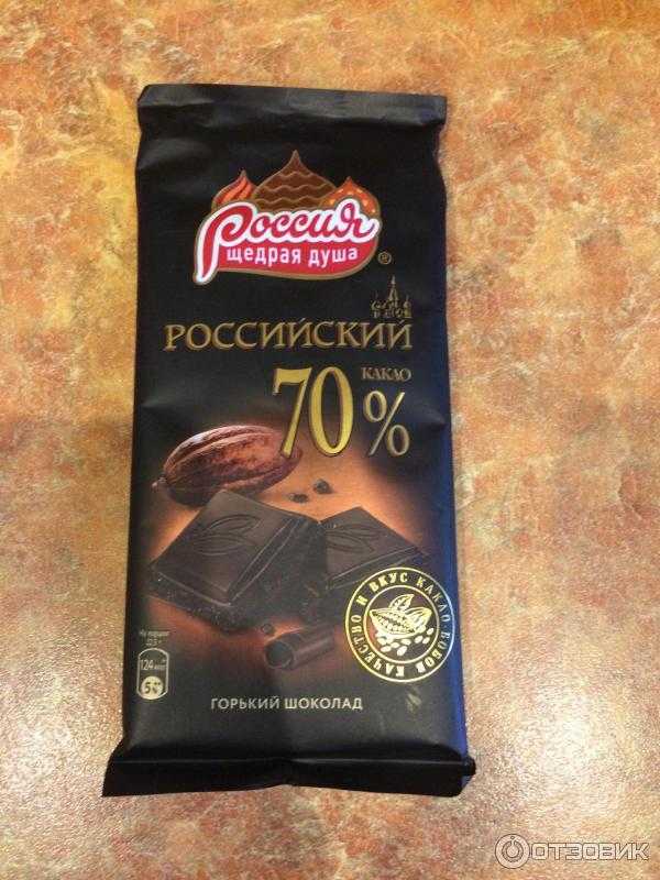 Шоколад тёмный (45-59% какао) — калорийность (сколько калорий в 100 граммах)