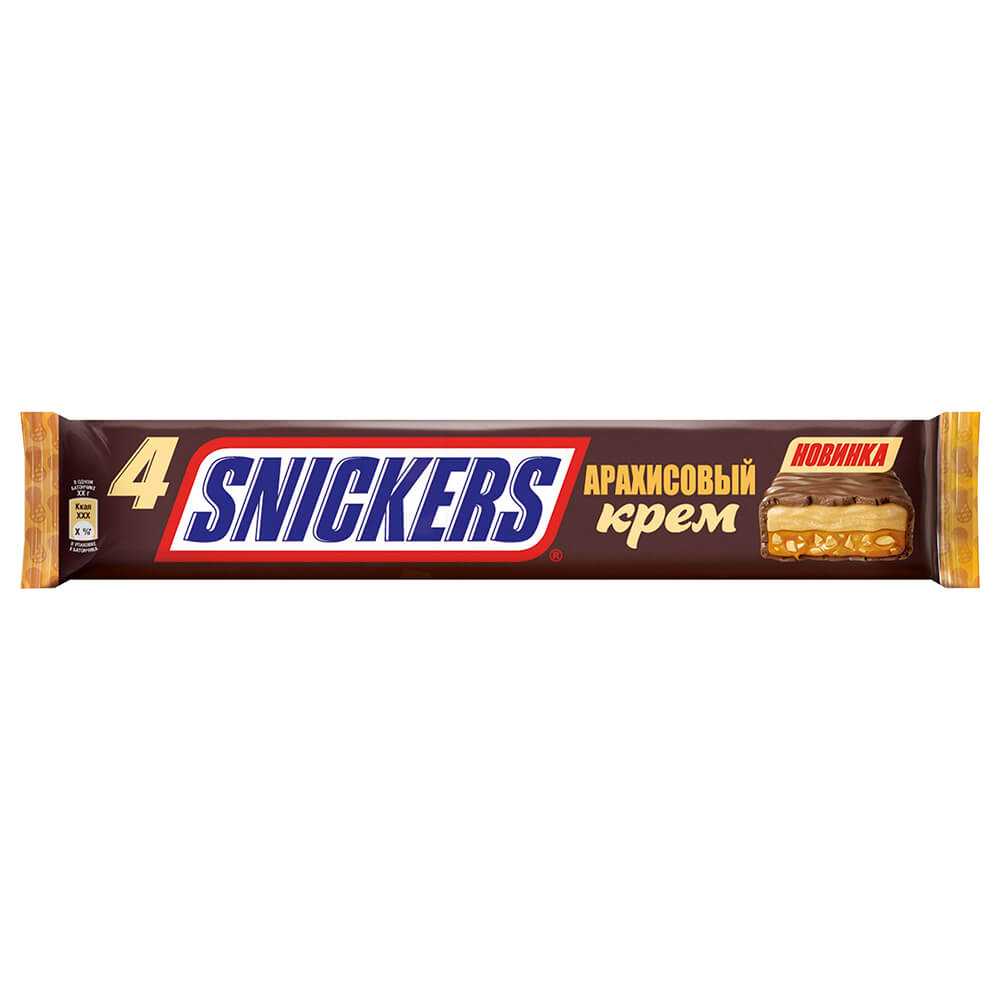 Шоколадный батончик snickers — калорийность (сколько калорий в 100 граммах)