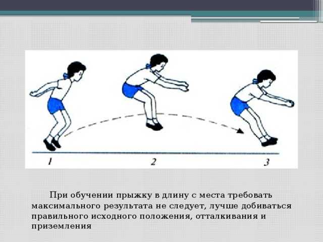 Схема прыжка в длину с места