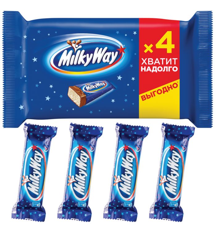 Шоколадный батончик milky way — сколько углеводов (на 100 грамм)